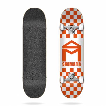 Sk8mafia House Logo Checker Orange 8.0″ riedlentė nuo SK8MAFIA skateboards