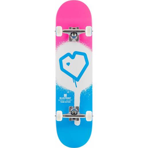 Riedlentė Blueprint Spray Heart V2 Pink Blue 7.75" nuo Blueprint Klasikinės riedlentės (skateboards)   Riedlentės