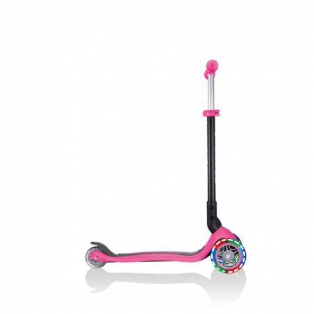 Globber GO-UP Foldable Plus Lights / Deep Pink nuo Globber Triračiai  vaikiškas triratis paspirtukas, Globber EVO 5in1 LED, Vaik