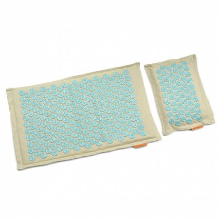 Masažinis akupresūrinis kilimėlis ir pagalvė SMJ sport YG009 Premium Eco (linas, kokosas, grikiai) (68 x 42 cm) nuo SMJ Masažui 