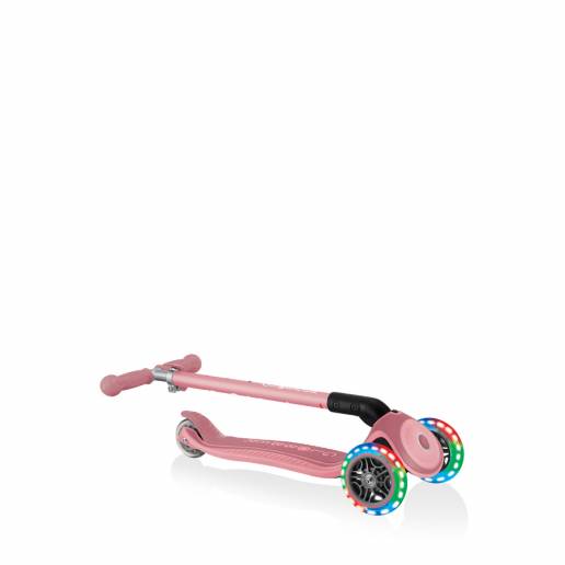 Paspirtukas Globber Primo Foldable Plus Lights / Pastel Pink nuo Globber Triračiai  vaikiškas triratis paspirtukas, Vaikiškas pa