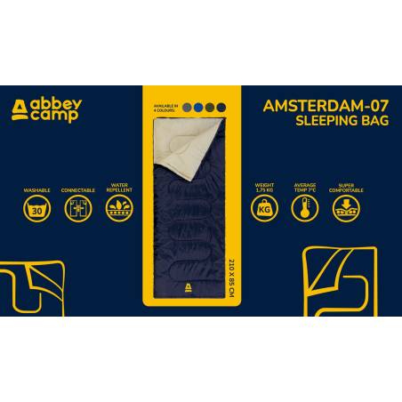 Miegmaišis vokas Amsterdam-07 210x85 cm Grey/Sand nuo Abbey Camp® Miegmaišiai   Laisvalaikis ir turizmas