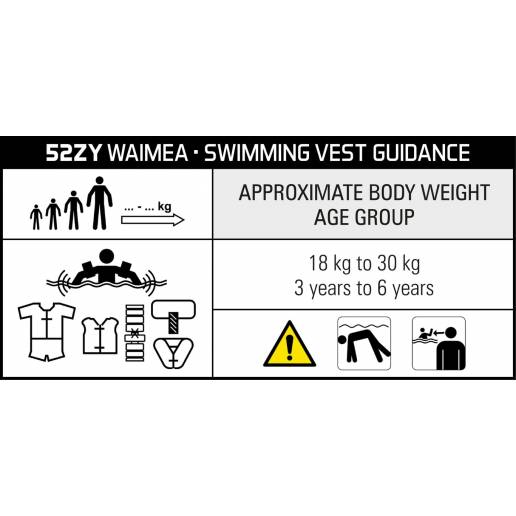 Plaukimo liemenė Waimea 3-6 met. 18-30 kg nuo Waimea® Vaikų prekės   Pagrindinis