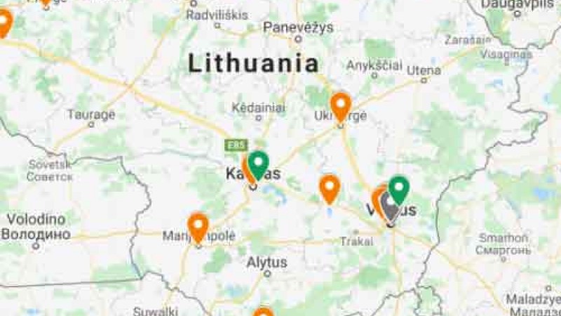 Lietuvos skatepark žemėlapis